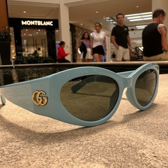 Gucci GG1401S 004 Light Blue Brand New Women's Sunglasses - Picture 10 of 16